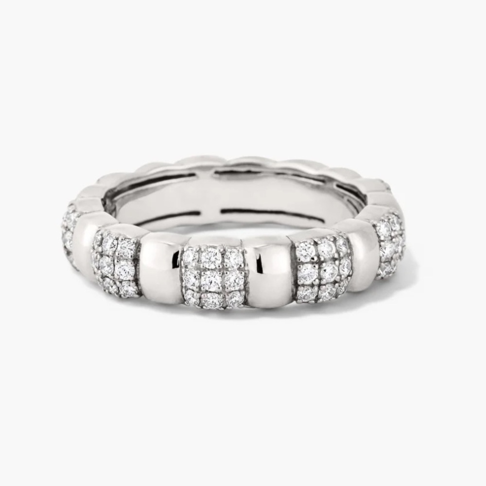 MEJURI PAVÉ DIAMOND SOFT CHARLOTTE RING - 7